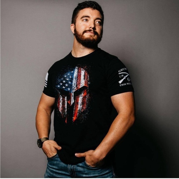 Grunt Style AMERICAN SPARTAN 2.0 T-SHIRT - BLACK - Picture 1 of 8